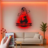 Cartel de metal LED personalizado de pingüino regalo para decoración de guardería de animales para niños