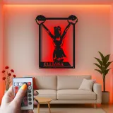 Insegna in metallo LED personalizzata per cheerleader - Regalo per appassionati di cheerleading per camera da letto o decorazione per palestra