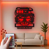 Personalisierte LED-Beleuchtung Metall-Wandkunst für Wohnmobile – Geschenk für Camper und Outdoor-Abenteuer