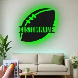 Custom Football LED Sign | Personalized Metal Wall Art | Game Room Decor & Sports Fan Gift | Teen Bedroom Light