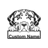 Personalisierte LED-Metall-Wandkunst für Catahoula-Leopard-Hunde – Geschenk für Haustiereltern, Deko für das Wohnzimmer