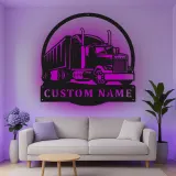 Insegna in metallo LED personalizzata per camion semi, regalo per camionisti, decorazione per garage o man cave 17
