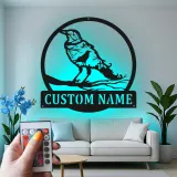 Cartel de metal LED de cuervo personalizado, regalo único para amantes de la naturaleza, acento decorativo para el hogar