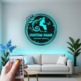 Insegna in metallo LED per terapia di massaggio personalizzata, decorazione per spa, regalo per salone