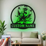 Cartel de metal LED con cuervo personalizado, regalo para amantes de las aves, decoración única para sala de estar