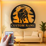 Personalisiertes Bull LED Licht Metallschild Rustikale Ranch Deko Geschenk für die Wand