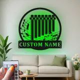 Personalisierte Panflöte Metallschild | Individuelle LED Musikzimmer Dekoration | Musiker Namensschild | Studio Wandkunst Geschenk