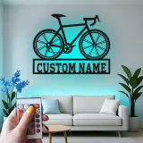 Insegna in metallo LED personalizzata per ciclisti regalo per garage o decorazione per man cave