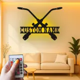 Personalisierte Motocross Metallschild | LED Dirtbike Wandkunst | Individuelle Fahrername Dekor | MX Garage Geschenk