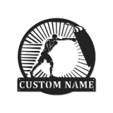 Custom Boxer Led Light Metal Wall Art Personalized Gift for Boxing Enthusiasts Gym or Man Cave Decor