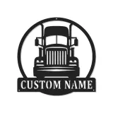 Custom Semi Truck Led Light Metal Wall Art Personalized Gift for Truckers Garage or Man Cave Decor 13