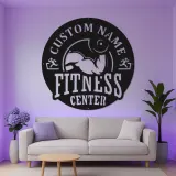 Panneau de salle de sport personnalisé | Décoration murale LED en métal pour centre de fitness | Cadeau de décor sur mesure pour propriétaire de salle