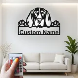 Cartel de metal LED de raza de perro personalizado Regalo para dueños de mascotas Decoración para salón o entrada 3