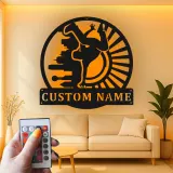 Custom Breakdancer LED Metal Sign | Urban Dance Studio Wall Art | Personalized Teen Room Decor | Hip Hop Dancer Gift