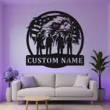 Custom Eagle & Soldier Metal Sign | Personalized LED Military Tribute | Veteran Wall Art for Home & Office