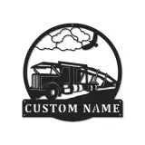 Custom Tow Truck Led Light Metal Wall Art Personalized Gift for Truck Enthusiasts Garage or Man Cave Decor