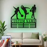 Custom Bowling Player Led Light Metal Wall Art Personalized Gift for Bowlers Game Room Sports Decor 2
