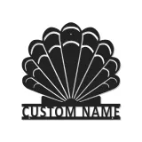 Panneau LED en forme de coquillage personnalisé | Décoration murale en métal sur mesure | Décor nautique pour maison de plage | Cadeau pour maison côtière