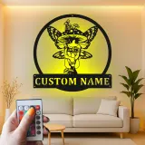 Custom Fairy Mushroom Led Light Metal Wall Art Enchanting Gift for Nature Lovers Bedroom or Nursery Decor
