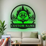 Custom Eagle Led Light Metal Wall Art Personalized Gift for Nature Lovers Rustic Cabin Decor 1