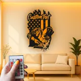 Cartel de metal LED personalizado para entusiastas de la soldadura, regalo para decoraciones de garaje o taller