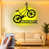 Custom BMX Bike Led Light Metal Wall Art Personalized Gift for Cyclists Garage or Bedroom Decor
