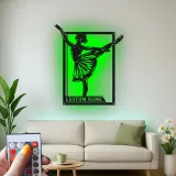 Insegna in metallo LED ballerina personalizzata, regalo di danza per amanti del balletto, decorazione per camera da letto o studio di danza