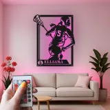 Custom Lacrosse Player Led Light Metal Wall Art Personalized Gift for Lacrosse Enthusiasts Game Room Sports Decor