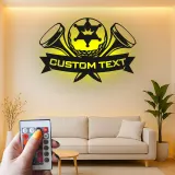 Personalized Golf LED Sign | Custom Metal Wall Art for Game Room | Golfer Name Plaque | Unique Gift for Him