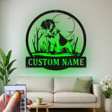 Cartel de metal LED Beagle personalizado Regalo para amantes de los perros Decoración de sala 2