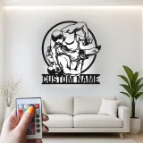 Personalized MMA Fighter Metal Sign | LED Wall Art for Gym & Home | Custom Martial Arts Decor | Gift for Athlete Coach