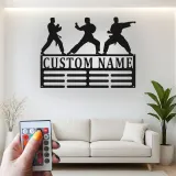 Insegna in metallo personalizzata per Karate | Arte da parete LED per arti marziali | Decorazione per Dojo e regalo per atleta