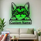 Insegna in Metallo LED Personalizzata per Amanti degli Animali - Regalo per Decorare la Camera da Letto o il Soggiorno 1