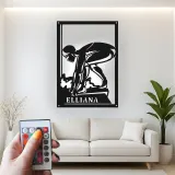 Panneau en métal pour nageur compétitif personnalisé | Décoration murale rétroéclairée | Décor d'athlète personnalisé | Cadeau pour entraîneur de natation