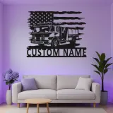 Insegna in Metallo Personalizzata per Vigile del Fuoco | Arte da Parete con LED per Camion dei Pompieri | Regalo per Vigile del Fuoco | Decorazione per Stazione dei Vigili del Fuoco