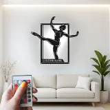 Décoration murale en métal personnalisée Danseuse de ballet avec rétroéclairage LED Cadeau pour danseurs Décor de studio ou de chambre
