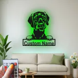Cartel de metal LED personalizado de raza de perro, regalo para amantes de mascotas, decoración para sala de estar o entrada
