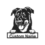 Insegna in metallo LED personalizzata per cani - Regalo per amanti dei cani, decorazione per soggiorno o ingresso