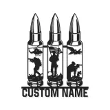 Personalized Soldier Silhouette LED Sign | Custom Military Metal Wall Art | Patriotic Veteran Tribute | Man Cave Decor With Name