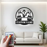 Insegna in metallo personalizzata con luce LED Bodybuilder regalo per appassionati di fitness decorazione per palestra