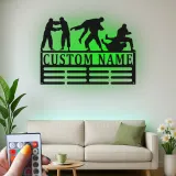 Custom Judo Martial Arts Led Light Metal Wall Art Personalized Gift for Martial Artists Gym or Dojo Decor