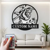 Personalized Sloth LED Sign | Custom Metal Name Wall Art for Nursery | Jungle Animal Decor | Kid's Room Light Gift