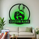 Custom Skunk Metal Wall Art | Personalized LED Name Sign for Cabin & Lodge | Realistic Wildlife Silhouette Decor