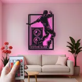 Letrero LED personalizado de bailarín de hip hop | Decoración mural de metal a medida | Decoración para estudio de danza | Luz para habitación juvenil