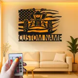 Cartel de metal personalizado con luz LED de quad para ATV, regalo personalizado para entusiastas del aire libre, decoración para garaje o man cave