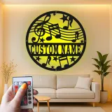 Insegna LED per Note Musicali Personalizzata | Arte in Metallo per Decorazione Studio | Regalo per Musicista Chiave di Violino