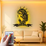Decoración mural LED de metal de diosa | Decoración mística personalizada para dormitorio | Cartel con nombre a medida para ella