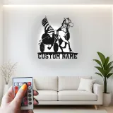 Harness Racing LED Metal Sign | Personalized Equestrian Wall Art | Custom Horse & USA Flag Stable Decor | Horse Lover Gift