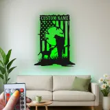 Custom Duck Hunter Metal Wall Art | LED Lighted Hunting Sign | Labrador Silhouette | Cabin Decor & Outdoorsman Gift