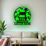 Insegna in metallo LED personalizzata per toelettatura di cani - Regalo per toelettatori - Decorazione per salone